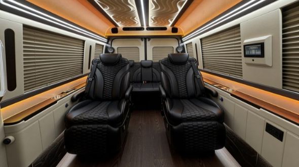 8 passenger sprinter van inside irvine