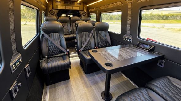 irvine 12 passenger sprinter van interior