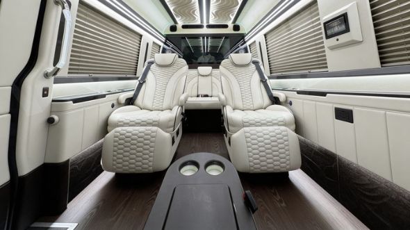 irvine 8 passenger sprinter van interior