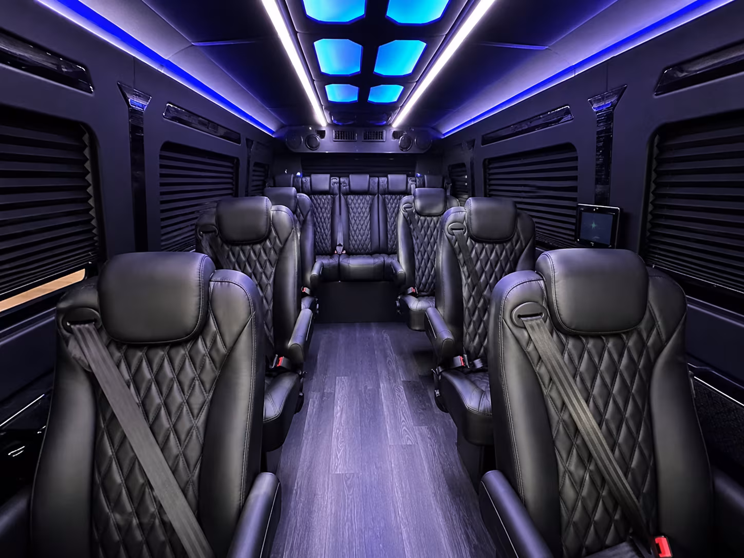warehouse distribution center and industrial park employee sprinter vans in irvine